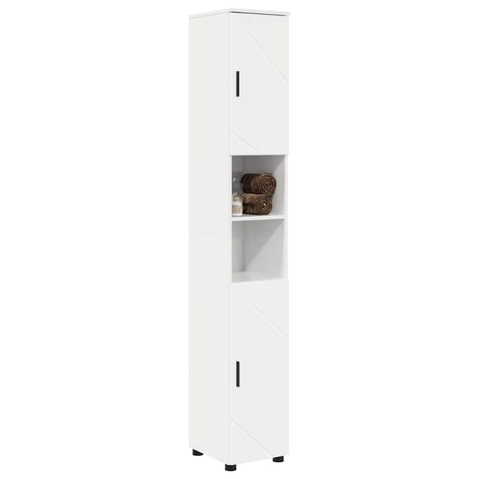 vidaXL - Badkamerkast - Hoogglans - wit - 30 - x - 35 - x - 192 - cm