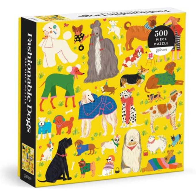 Fashionable Dogs 500 Piece Puzzle - Galison