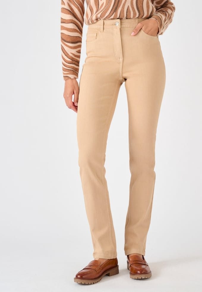 Damart - Jeans slim fit Perfect Fit by Damart - Dames - Beige - 38