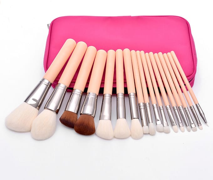 Makeup kwasten - Makeup set - Makeup geschenksets - 17delig - Nude - Able & Borret