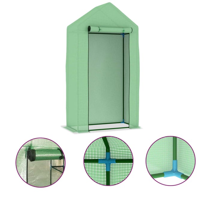 vidaXL - Kas - met - stalen - frame - 0,5 - m² - 1x0,5x1,9 - m