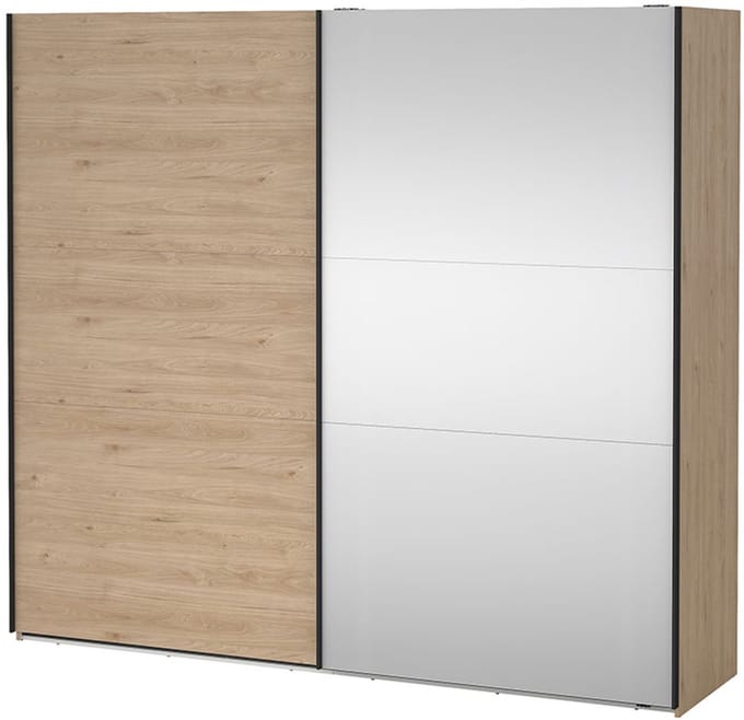 Como schuifdeurkast 2 deuren 245x220cm eikdecor.