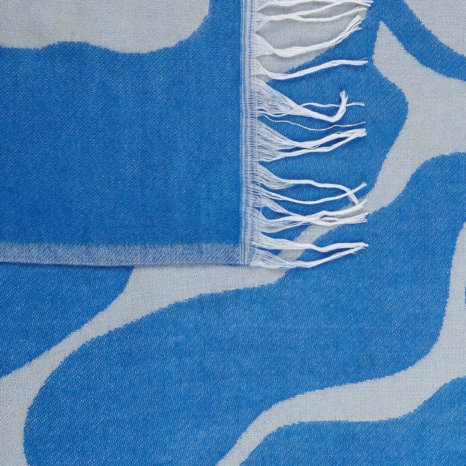 KIHUN - Plaid - Blauw - 130 x 170 cm - Acryl