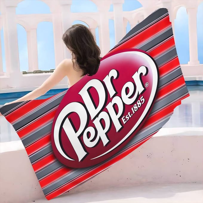 D-Dr P-Pepper Cartoon Microvezel Deken Sneldrogende Strandlakens Oversized Bedrukking Super Absorberend Zwembad Deken Polyester 50x100cm