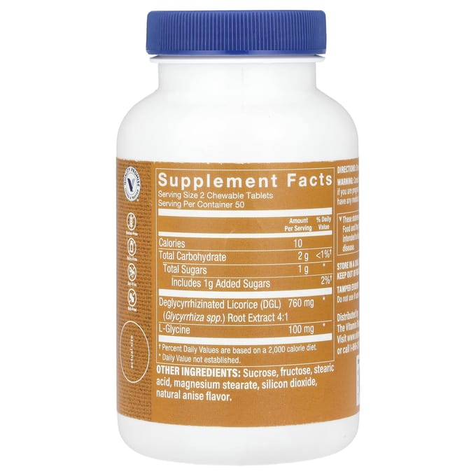 Dgl, Glycyrrhizinevrije Zoethout, Kauwbaar 100 Tabletten