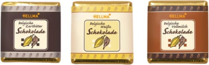 HELLMA Belgische chocolade tabletjes, in ronde silo