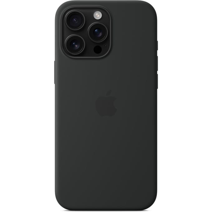 Silicone Backcover MagSafe voor de Apple iPhone 16 Pro Max - Zwart