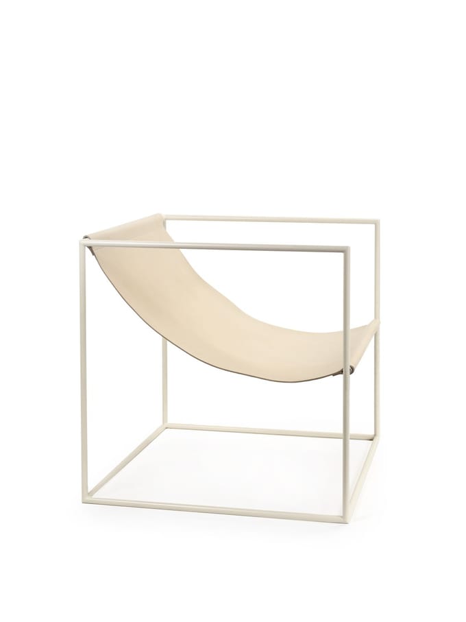valerie_objects Solo Seat - cream white, leather