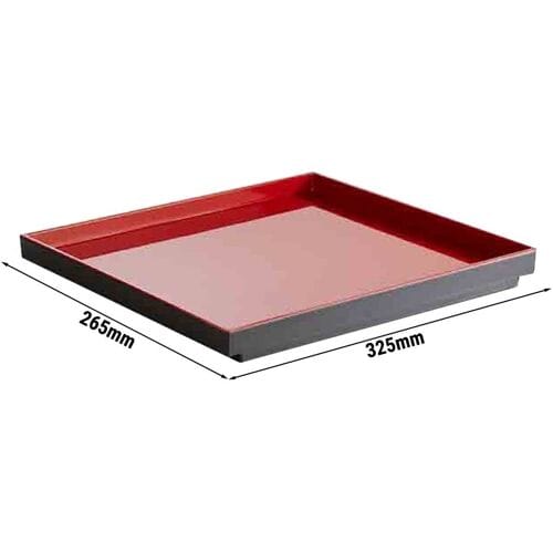GGM Gastro (6 Stück) GN-Tablett 1/2 - ASIA PLUS - Melamin - Höhe: 30mm - Schwarz