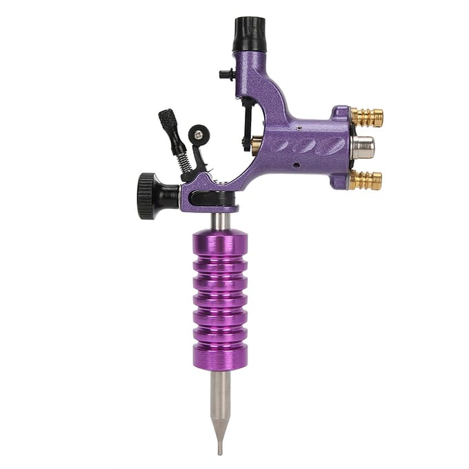 Dual Interface Motor Tattoo Machine Liner Shader Tattoo Machine Handvat Naald Mondstuk Set Paars paars
