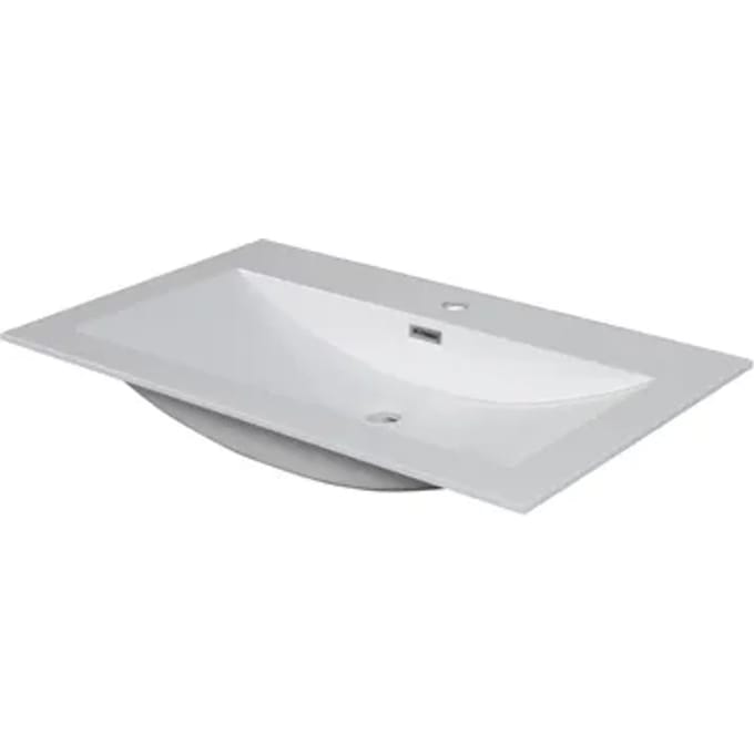 Aquavive Enkele Wastafel Cecina / Savena - Anders - Glanzend - Inclusief Kraan - Wit - 50cm