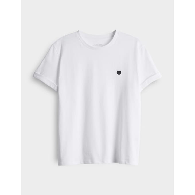relaxed fit t-shirt met motiefstitching model 'Serz'