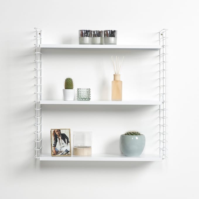 Tomado - Wandrek - Wit - Boekenrek - 70x21x68cm - Uitbreidbaar
