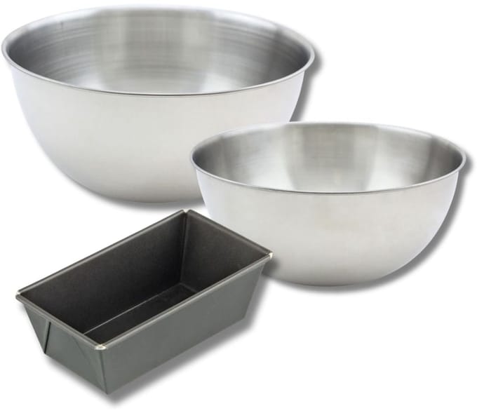 Bakset met mini cakevorm 20 cm, 2 mengkommen en 1 spatel Zenker