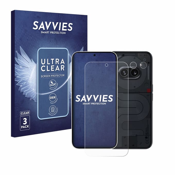 Savvies - Screenprotector voor Nothing Phone (2a) (Voor+Camera) - Folie Beschermfolie transparant 6 Stuks