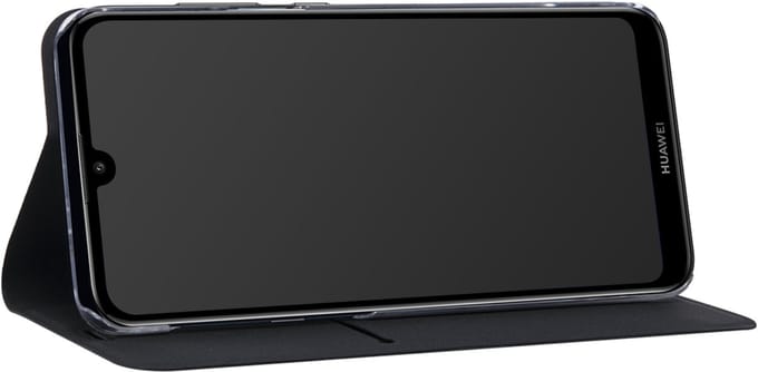 Bigben Connected, Hoesje geschikt voor Huawei Y7 - Folio, Zwart