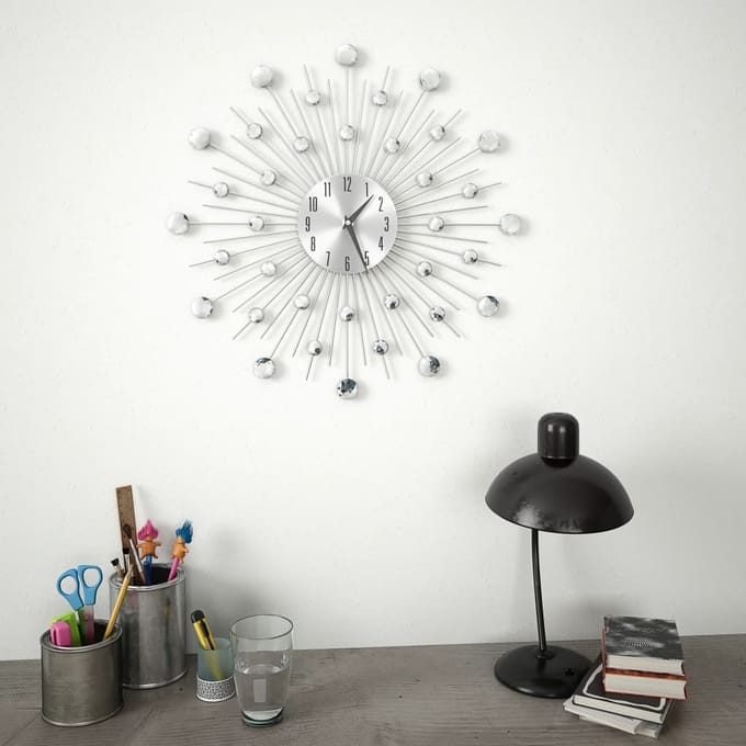 vidaXL - Wandklok - met - quartz-mechanisme - 50 - cm - modern - ontwerp