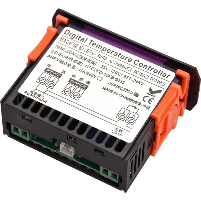 30A Digitale Temperatuurregelaar STC 3000 Intelligente Temperatuurregelaar AC 220V Koelkastthermostaat Ondersteuning zwart