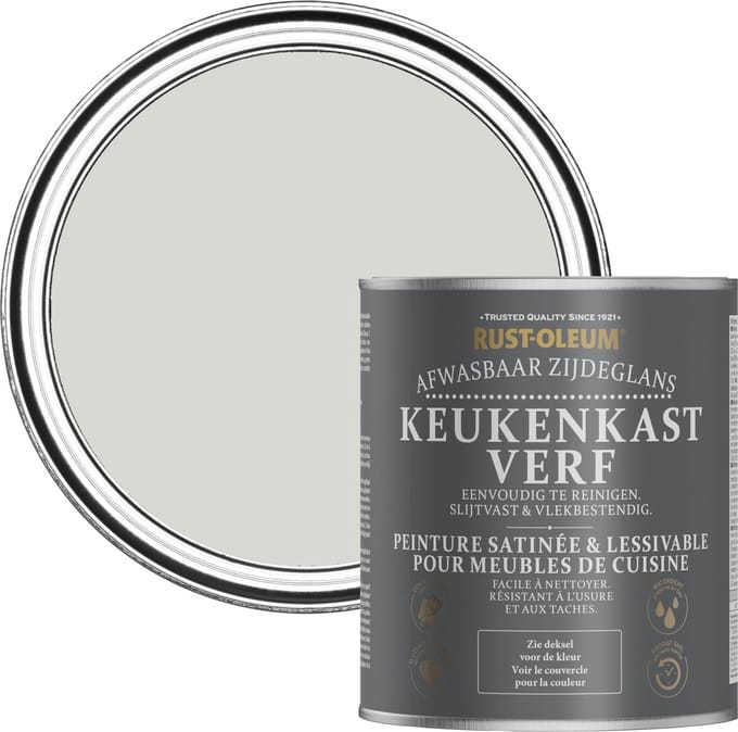 Rust-Oleum Grijs Keukenkastverf Zijdeglans - Wintergrijs 750ml