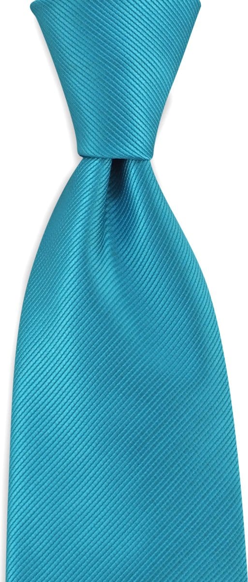 JB Collection - Stropdassen - stropdas turquoise repp - turquoise