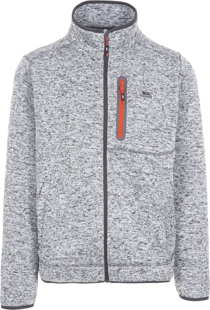 Trespass fleecejas/fleecepullover Bingham - Herenfleece At300 grijs gemêleerd