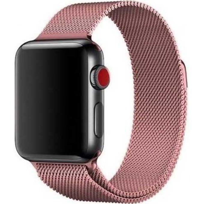 2+1 | Apple Watch Bandje Fiore - Milanese - Rose Rood