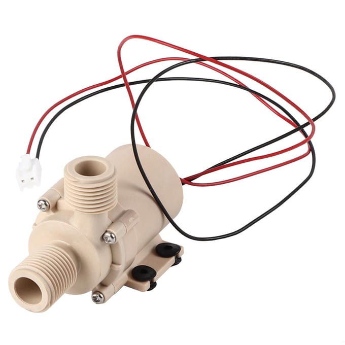 Pompe de circulation d'eau solaire silencieuse avec moteur sans balais Pompe submersible pour eau chaude DC 12 V noir