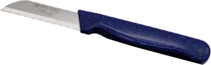 RÖR Solingen Schilmesje – RVS Glad – 15,5 cm – Diamant Glitter – Blauw