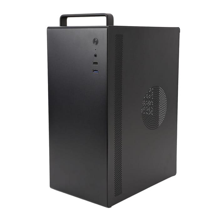 Boîtier d'ordinateur de bureau, support disque dur SSD, 4 ports PCIE, USB 3.0 2.0, Micro ATX, boîtier d'ordinateur de jeu ITX black