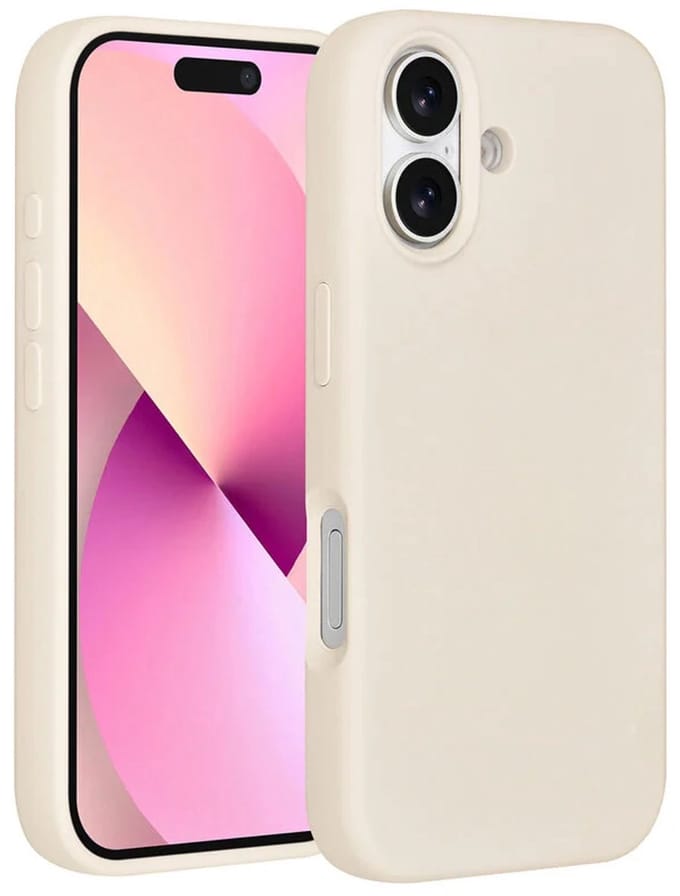 Backcover - Premium Liquid Silicone Soft Hoesje - Geschikt voor: iPhone 17 - Grijs