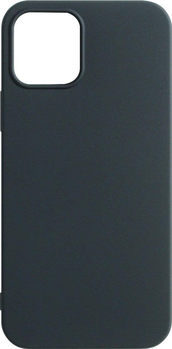Hoesje Geschikt voor iPhone 13 Pro Max - Zwart Siliconen Case