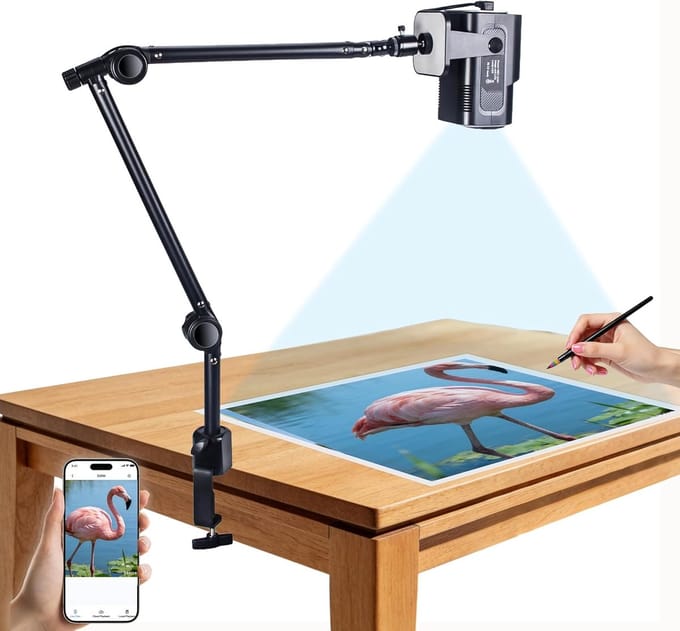 Tekenhulp Projector - Tekenen Tracen - Creatief Ontwerp - HD Resolutie - Verstelbaar - Zwart