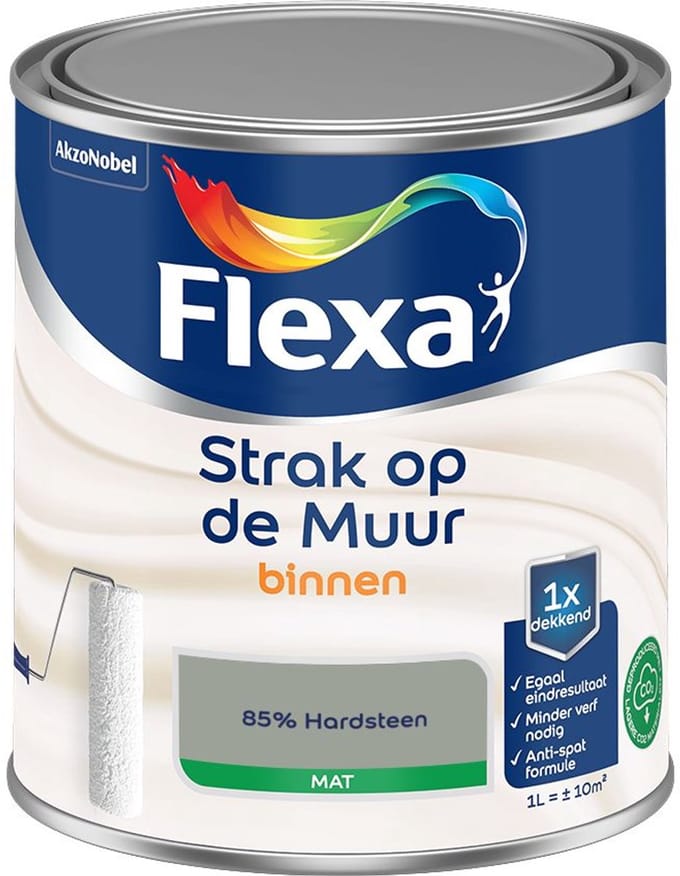 Flexa - Strak Op De Muur Binnen Mat - 85% Hardsteen - Mengverf - 1 L