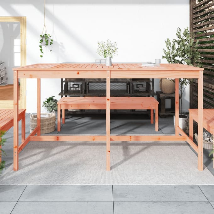 vidaXL - Tuintafel - 203,5x90x110 - cm - massief - douglashout