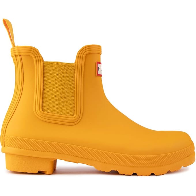 Original Dames Chelsea boots Rubber Geel Waterdicht