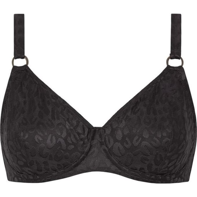 Beachlife - Maat 38F - Textured Leo Bikinitop met beugel Dames