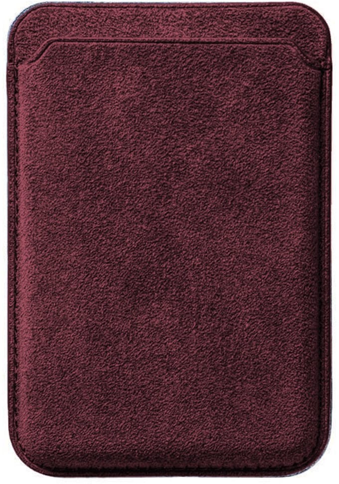 Alcanluxury Alcantara MagSafe wallet - Wine Red