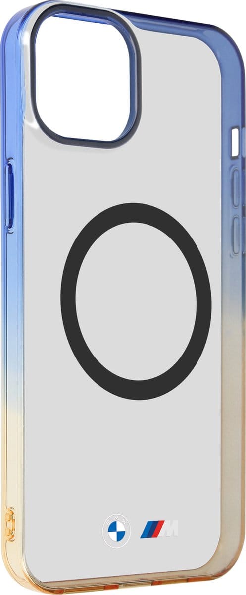 BMW M-Line Gradient Bumper Back Case (MagSafe Compatible) - Geschikt voor Apple iPhone 15 Plus (6.7") - Grijs