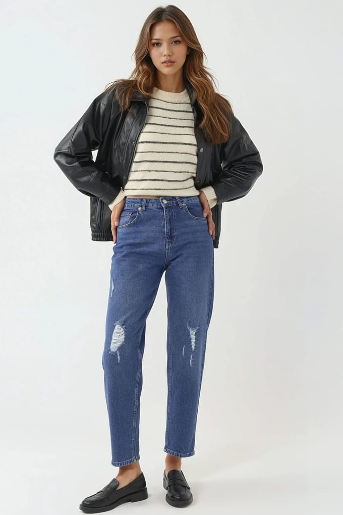 Vernietig Gedetailleerde Slim Fit Jeans