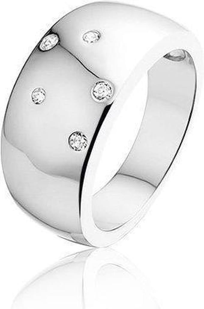 Montebello Ring Pim - 925 Zilver Gerhodineerd - 9mm -  Maat 60-19mm