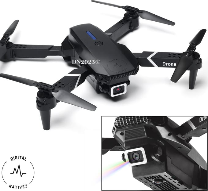 Digital Nativez zwarte drone met dual camera | incl. afstandsbediening | geschikt voor Iphone en Android | incl. handtas – dual camera