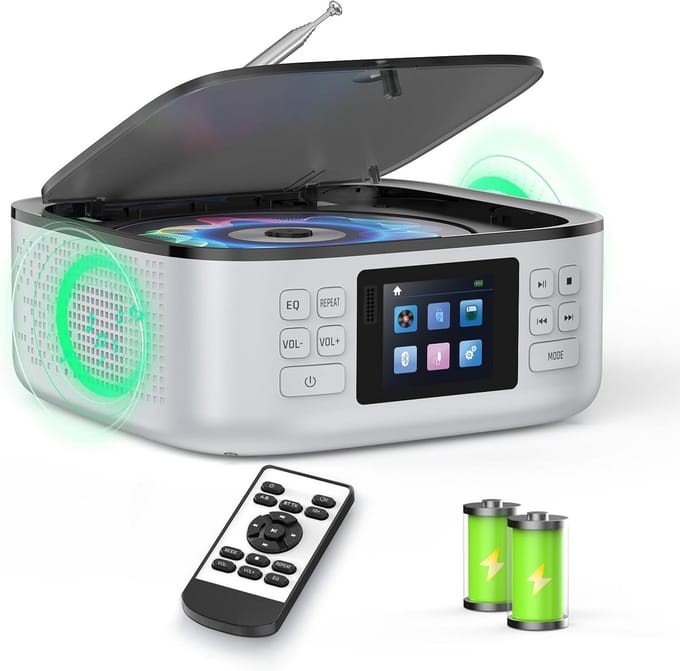 Draagbare Radio met CD Speler, Bluetooth Boombox en MP3 USB Ondersteuning