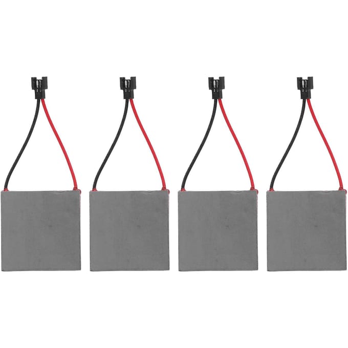 4 stuks Haardventilator Generatorplaat Aluminiumlegering 227 graden Celsius Haardventilator Reparatieplaat black