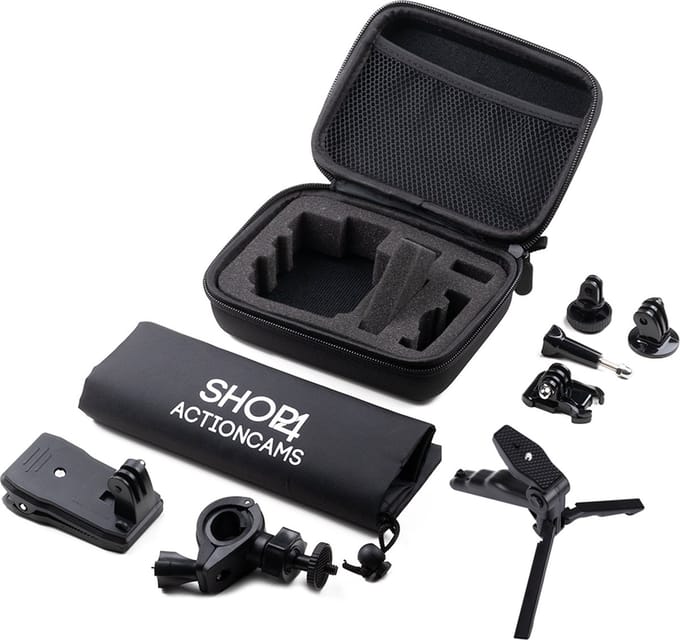 Shop4 - Actioncam Accessoires Set Klein met Opbergtas / Actioncam Accessoires Kit