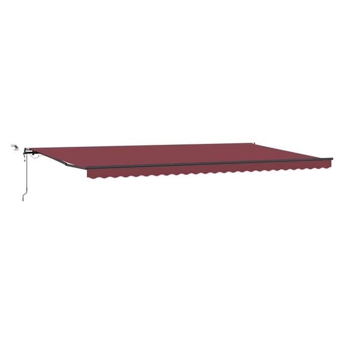 vidaXL - Uitschuifbare - luifel - Bordeauxrood - 600 - × - 300 - cm - Polyester