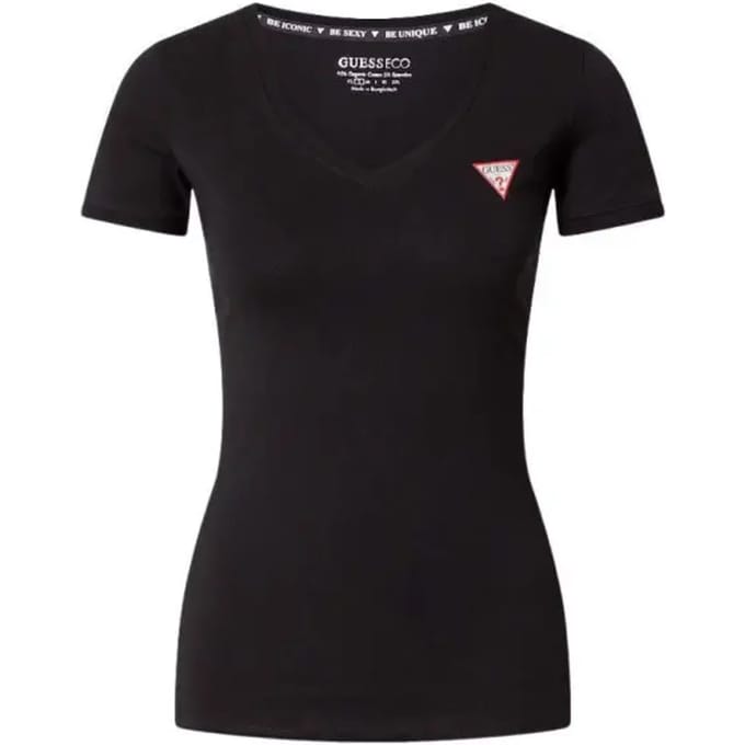 Dames-T-shirt met v-hals Guess Mini Triangle