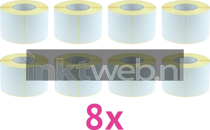 Huismerk Zebra verzendlabels 8-pack 102 mm x 152 mm wit