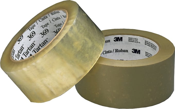 Geruite verpakkingsplakband, 50mm x 66m, bruin
