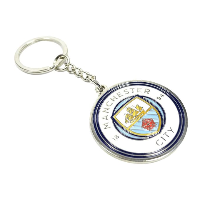 Manchester City FC-embleem-sleutelhanger One Size zwart