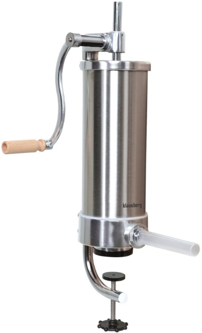 Klausberg KB-7926 Verticale Worstvuller | 3 kg Capaciteit | RVS | Met 4 Vullers | Vleesvuller | Worstmaker